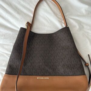 Michael Kors Brown and Tan Tote Bag